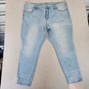 Ava & Viv Mid Rise Skinny Jeans Womens 22 Acid Wash Cotton Blend